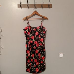 Forever 21 Criss Cross Slim Floral Cocktail Dress